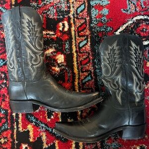 Lucchese Black Western Boots